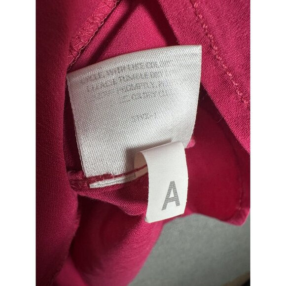 Eileen Fisher PL Petite Large Womens Top 3/4 Sleeve Button Linen Blend Pink - Picture 11 of 16
